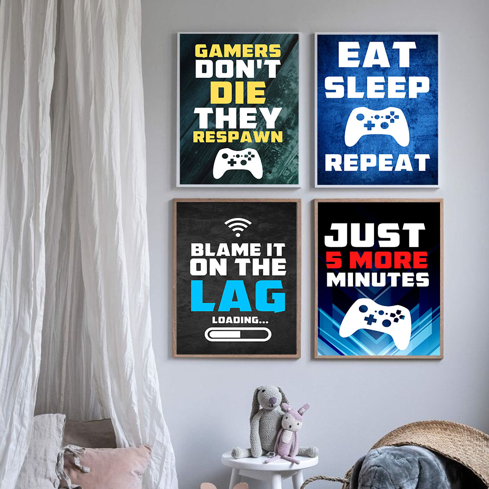 Gaming Quotes Art Painting Con - огляд і ціна Gaming Console Room
