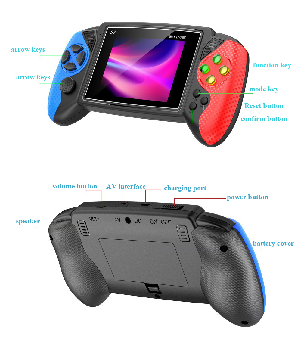 S7 Retro Handheld Game Console - огляд і ціна Gaming Console Kids