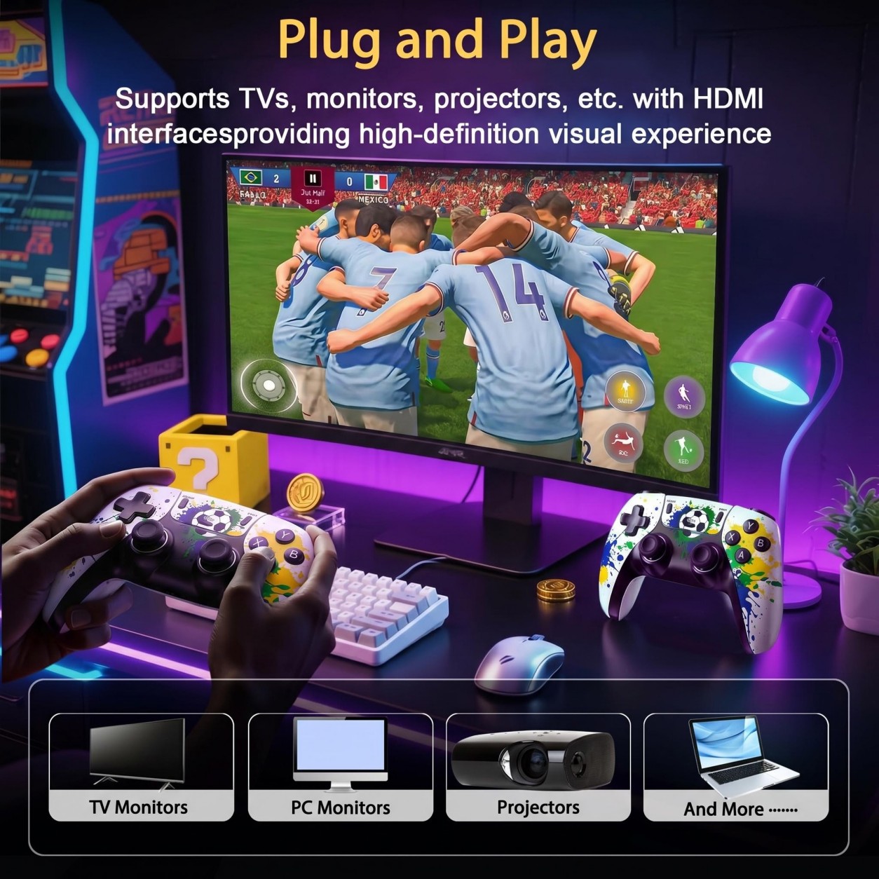 Football Pattern Wireless Game - огляд і ціна Gaming Console Kids