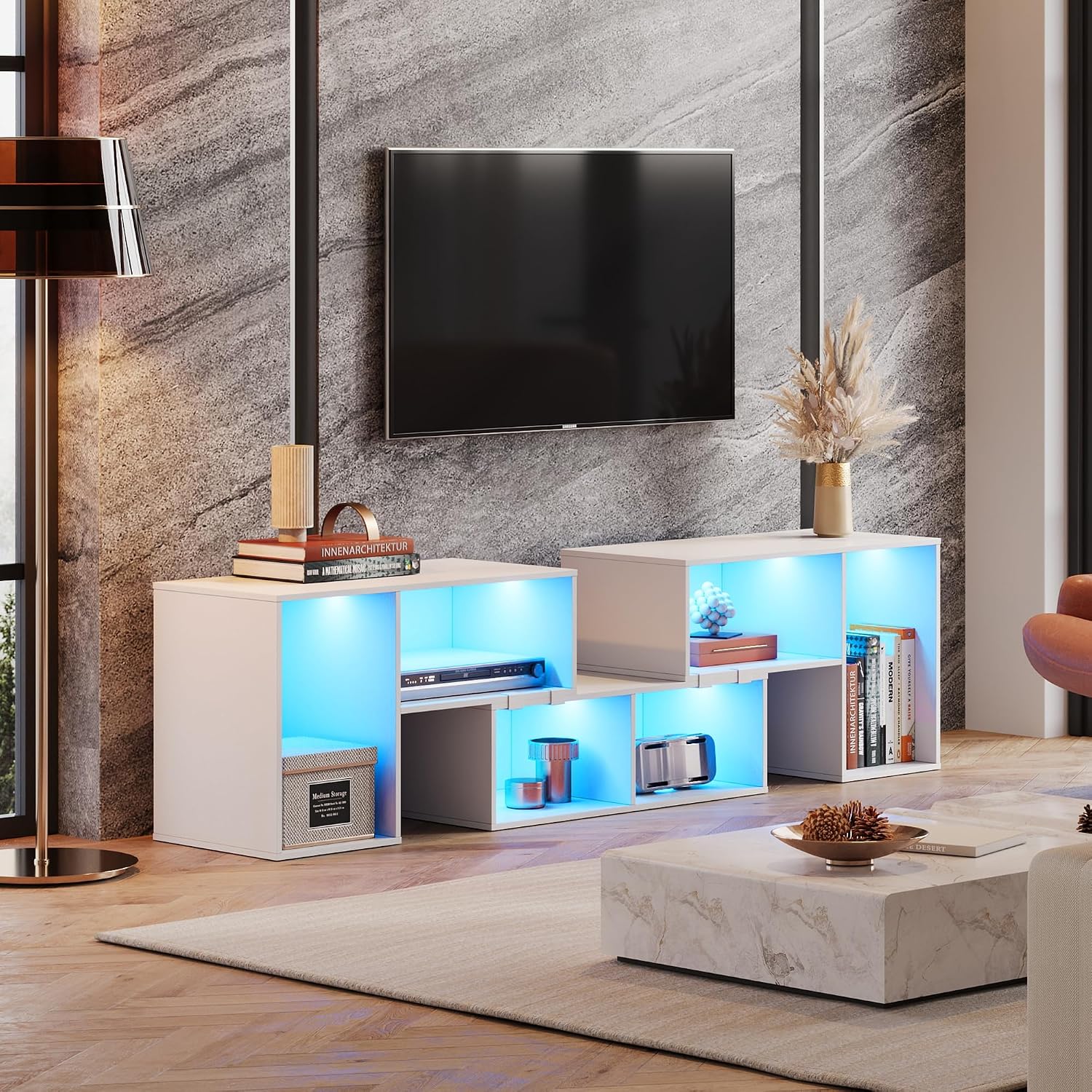 Deformable TV Stand with LED S - огляд і ціна Gaming Console Room
