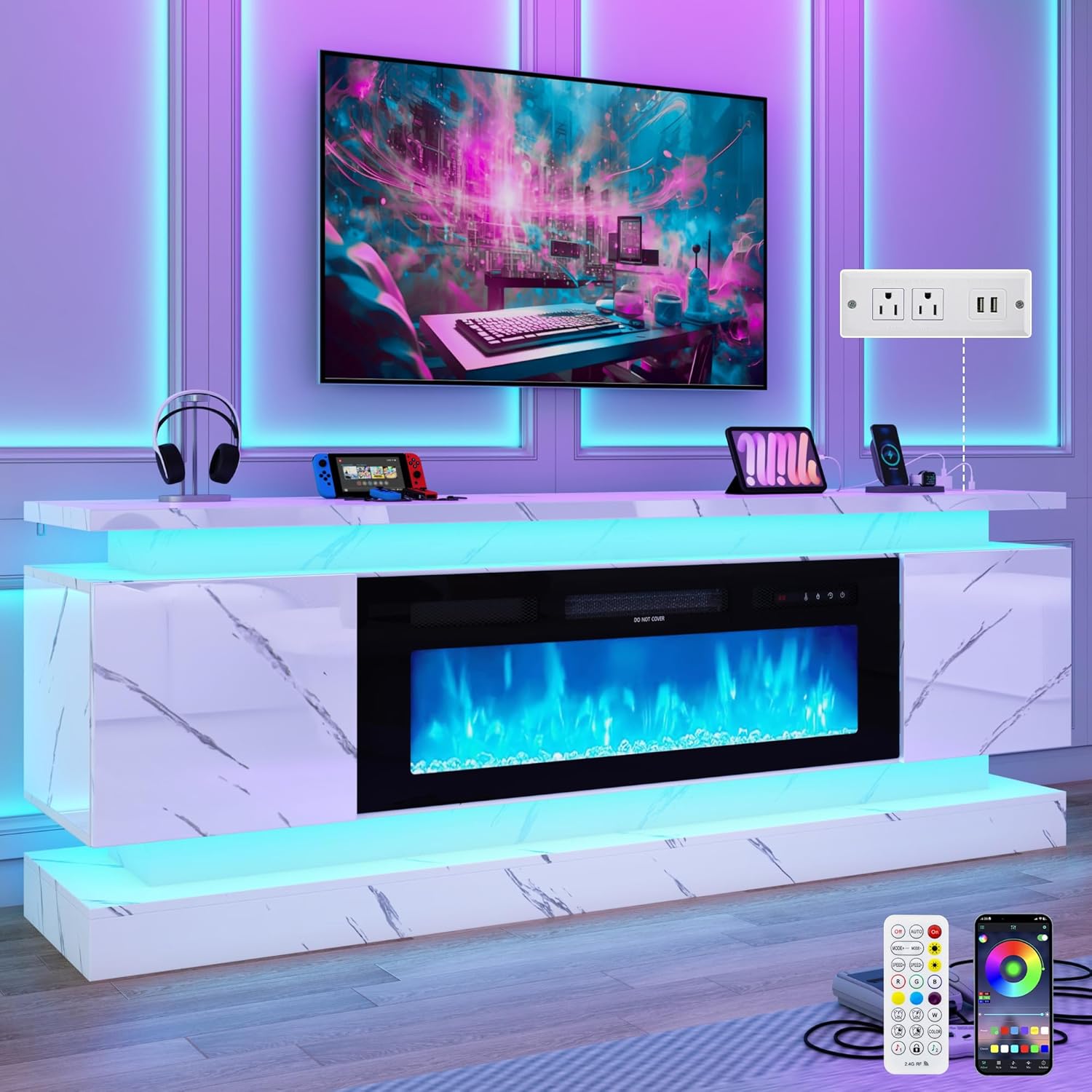 71IN LED TV Stands w/40 inch F - огляд і ціна Gaming Console Room