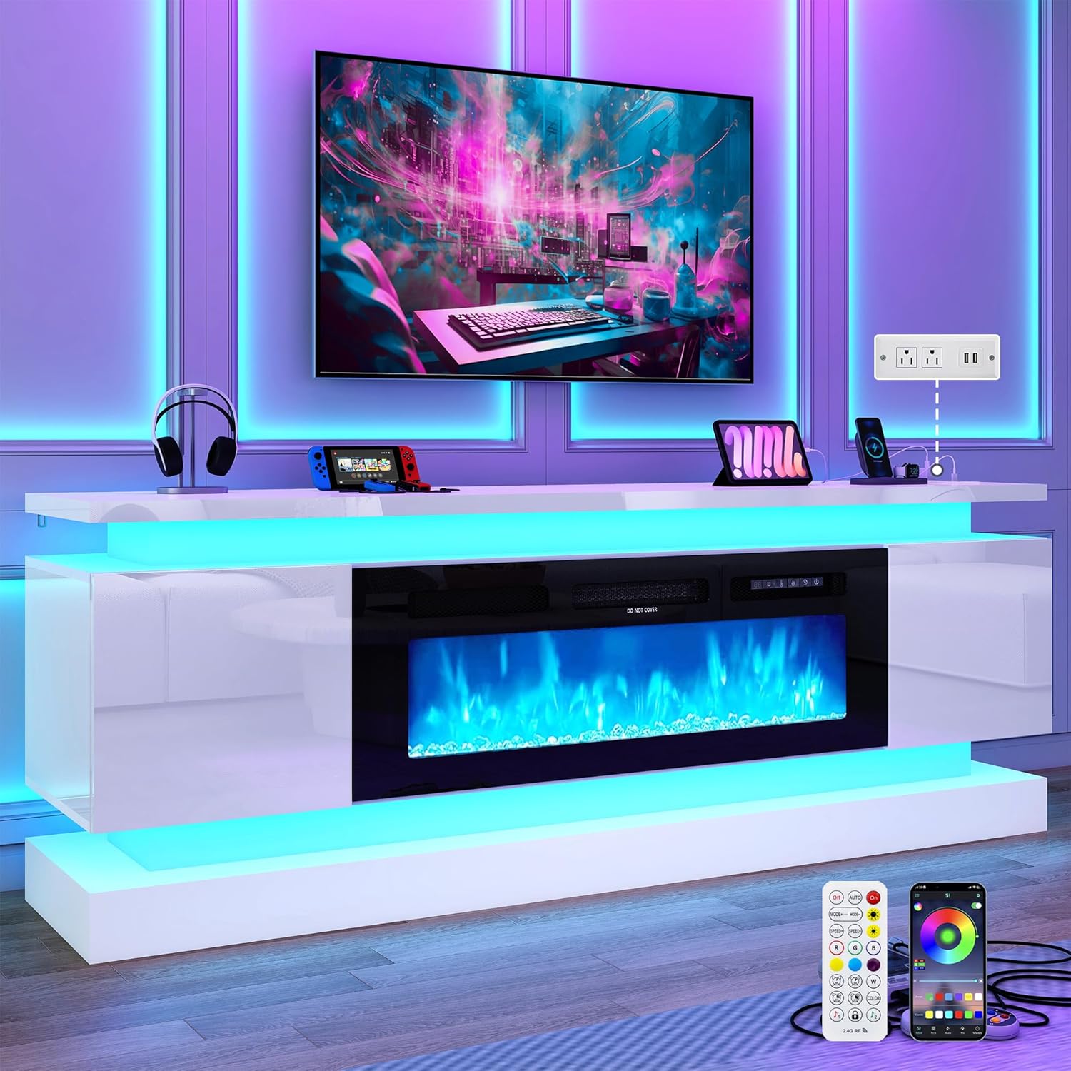 71IN LED TV Stands w/40 inch F - огляд і ціна Gaming Console Room