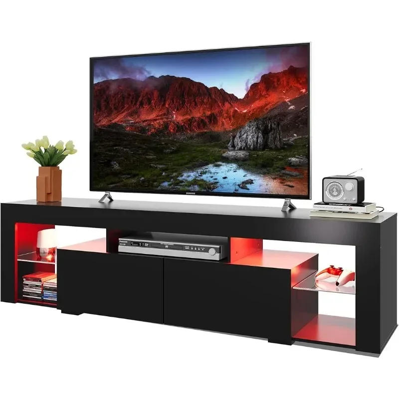 Wood TV Console With 2 Storage - огляд і ціна Gaming Console Room