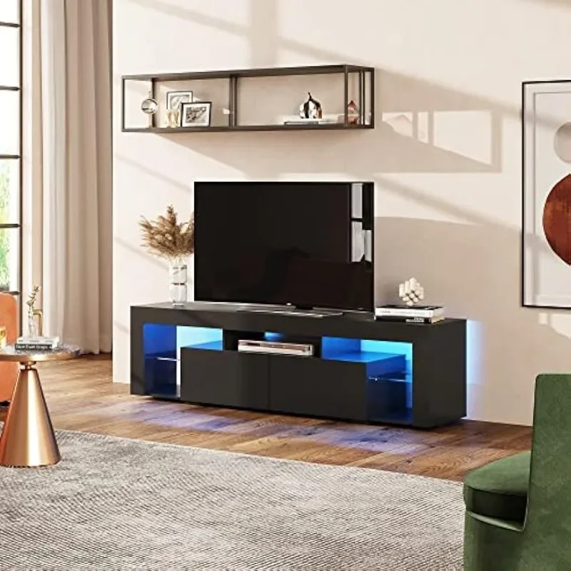 Wood TV Console With 2 Storage - огляд і ціна Gaming Console Room